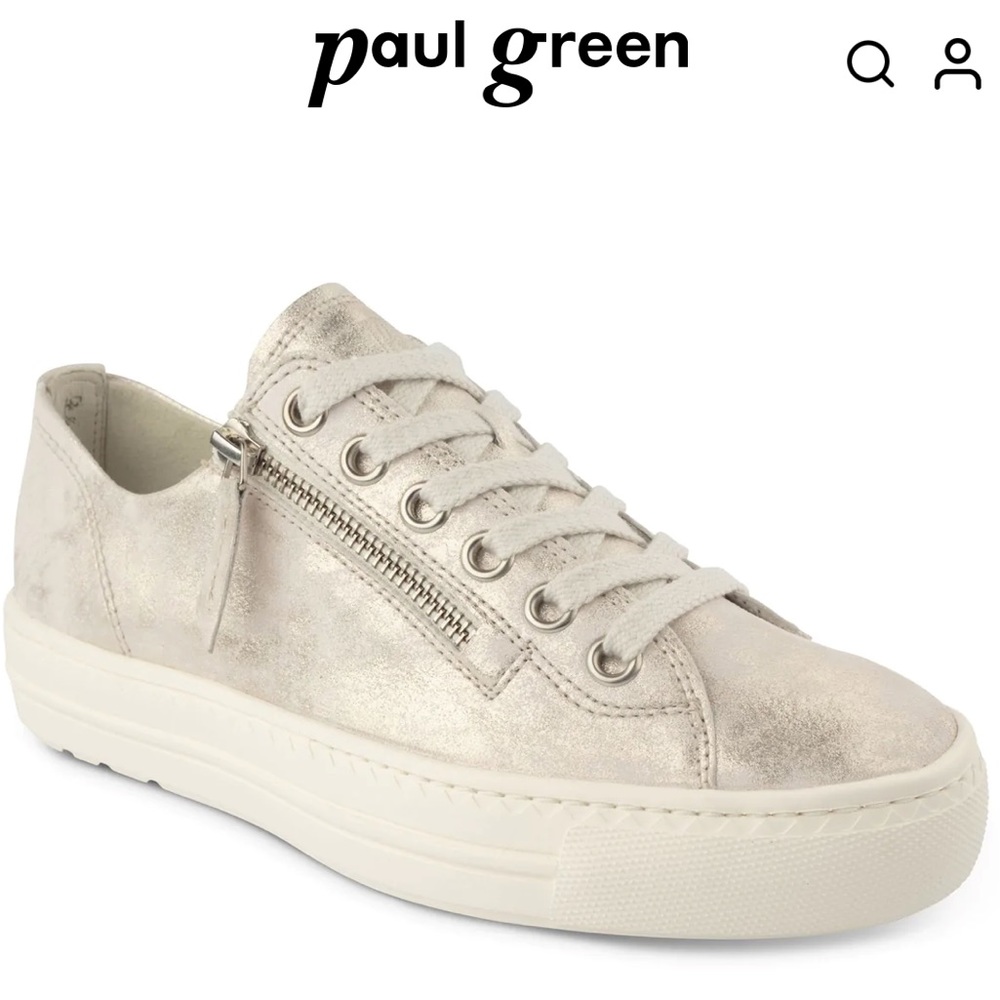 PAUL GREEN Mineral Metallic sneakers women Size UK/ 4.5 US 7 like new